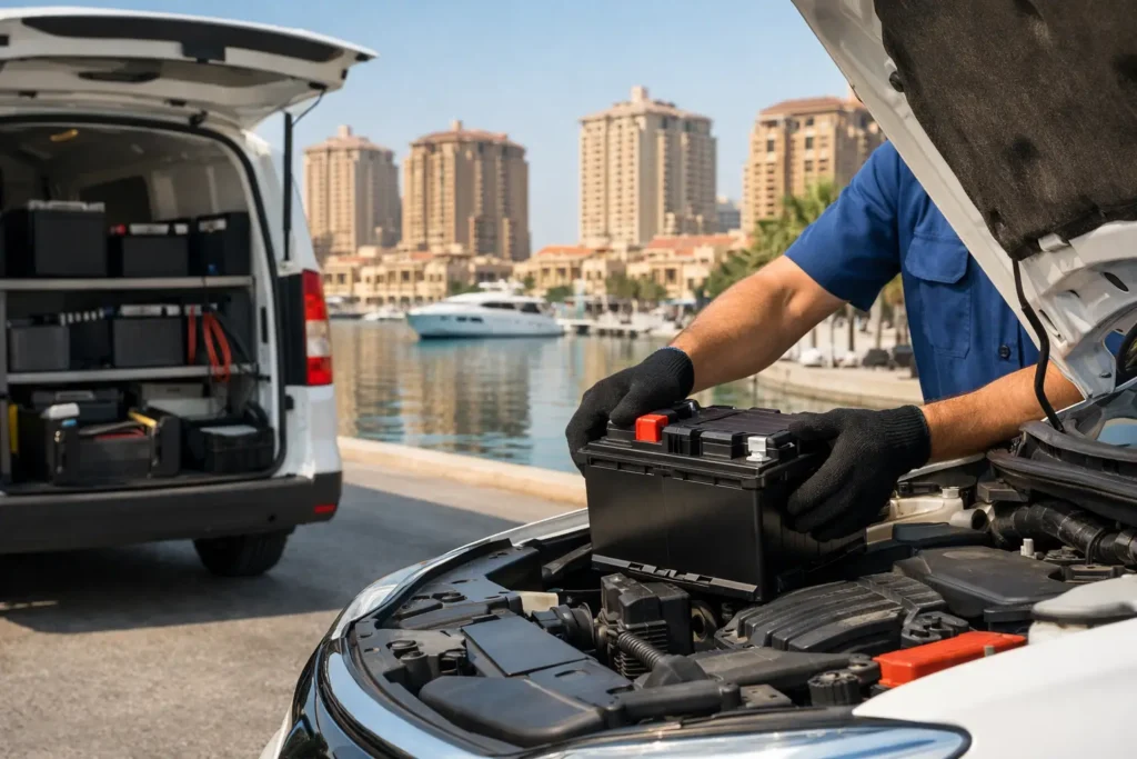 Battery Delivery Pearl Qatar for Fast Help